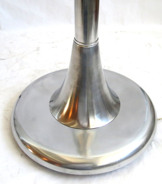 American Art Deco Aluminum Floor Lamp Torchiere